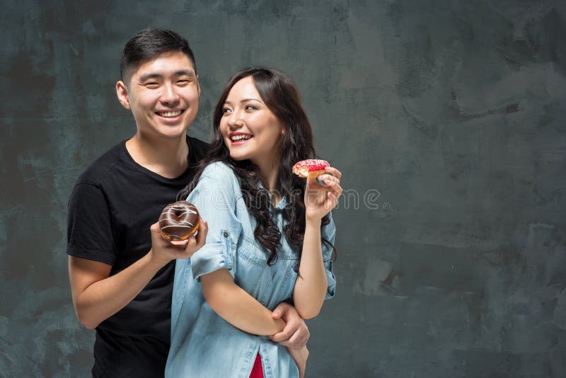 Otngagged young couple asian