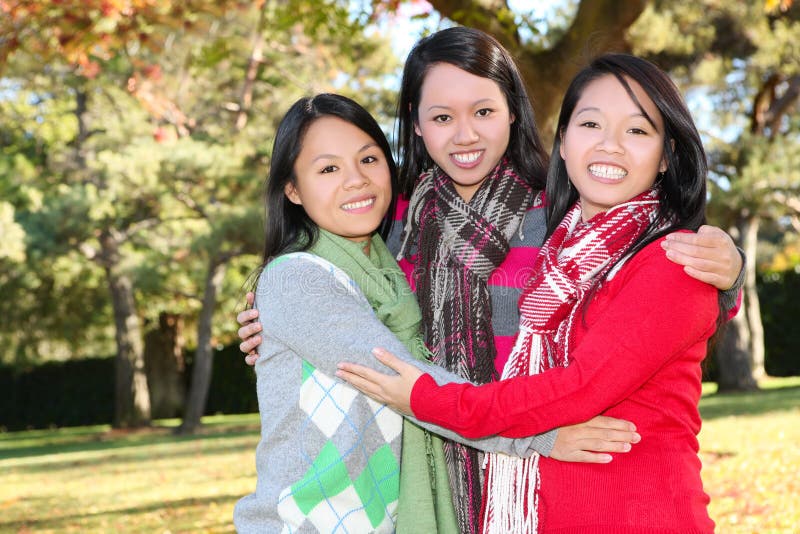 Young Asian Girls in Park