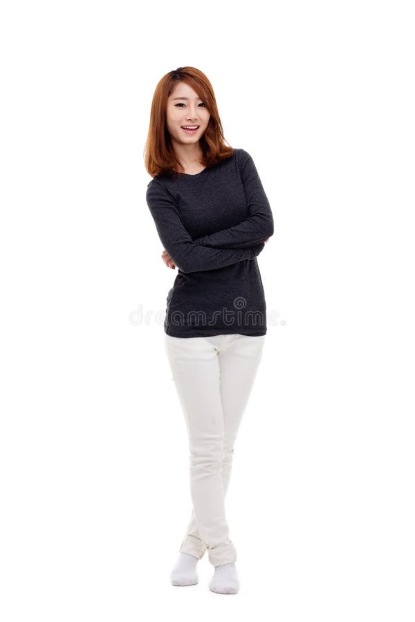 Asian Girl White T Shirt Isolated: Over 616 Royalty-Free
