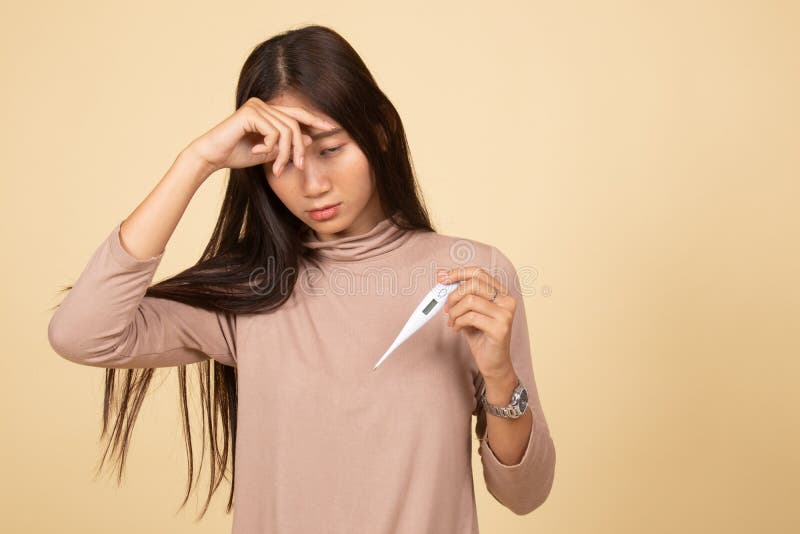 Young Asian Woman Got Sick And Flu Stock Photo Image Of Stressed