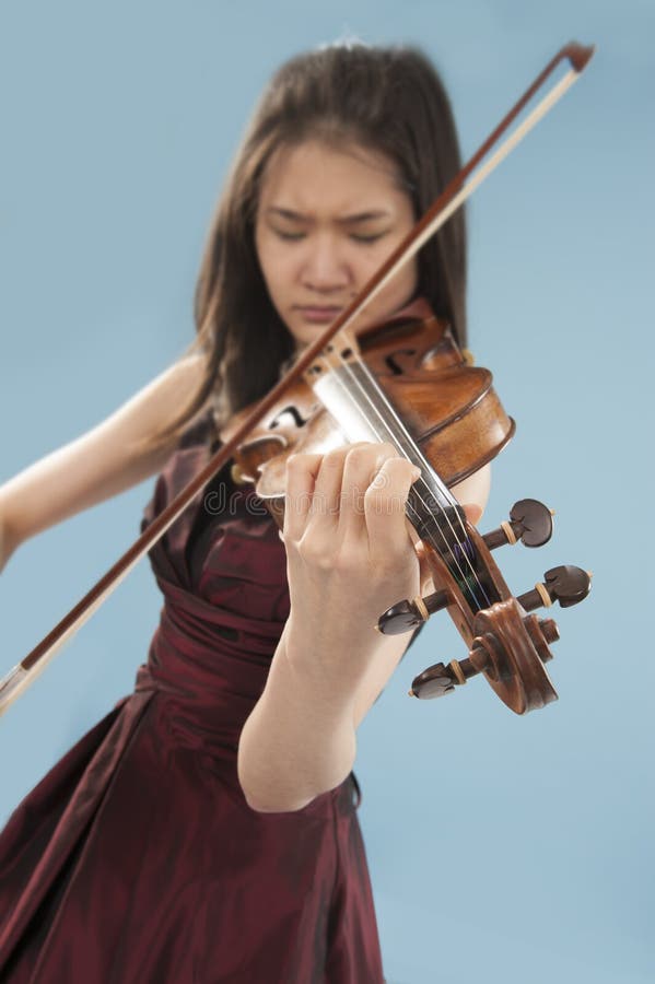 Young Asian Woman Playing The Violin Royalty Free Stock Image Image