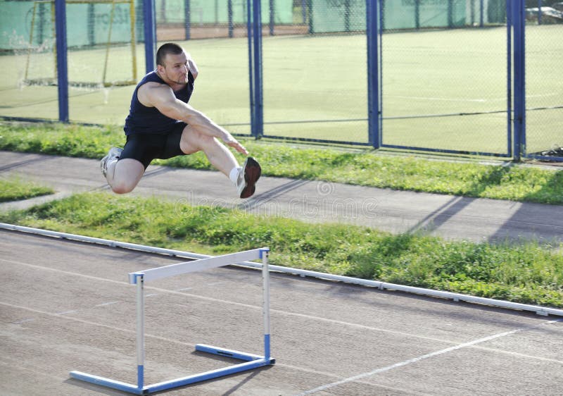 Young athlete running royalty free stock photography