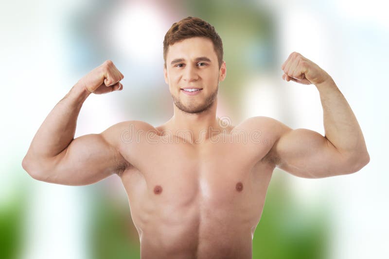 Portrait Of A Male Athlete At The Gym Stock Photo 