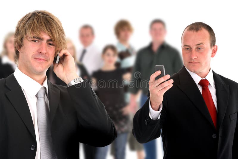 Young attractive business men talking 1