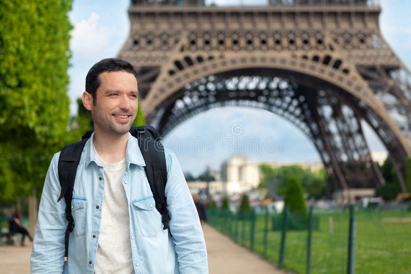 Young attractive traveler in Paris