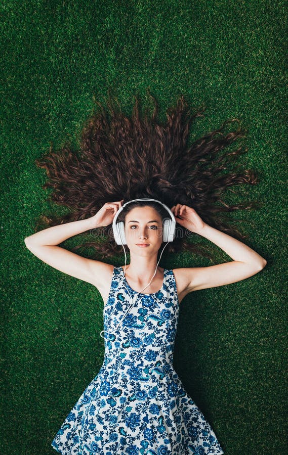 Girl Listening To Music Stock Image Image Of Serene 177931773