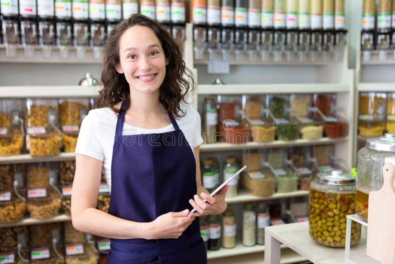 154 Young Attractive Woman Working Grocery Store Photos - Free & Royalty-Free Stock Photos from Dreamstime