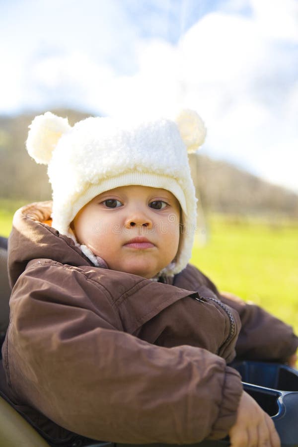 Young Baby in Winter Clothes Stock Photo Image of male, funny 5170558