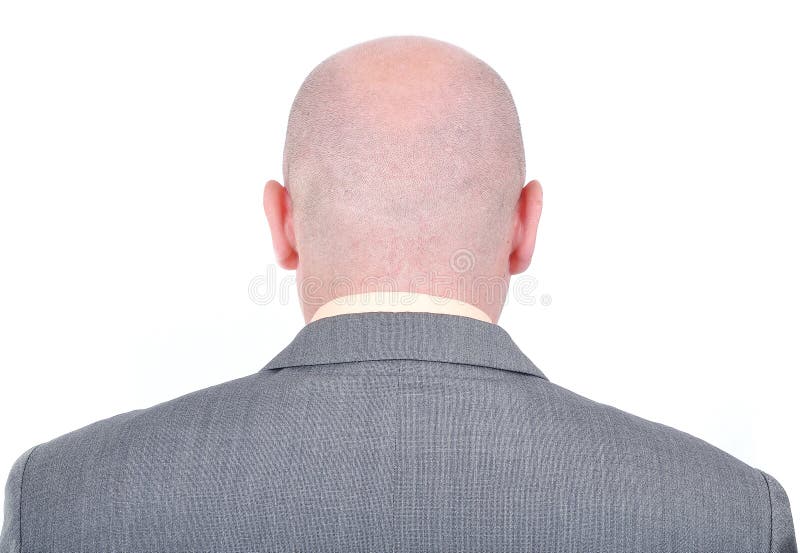 Young bald businessman royalty free stock photography