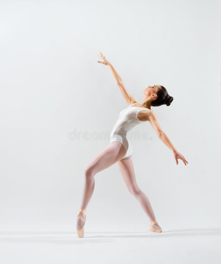 Young ballerina on grey version