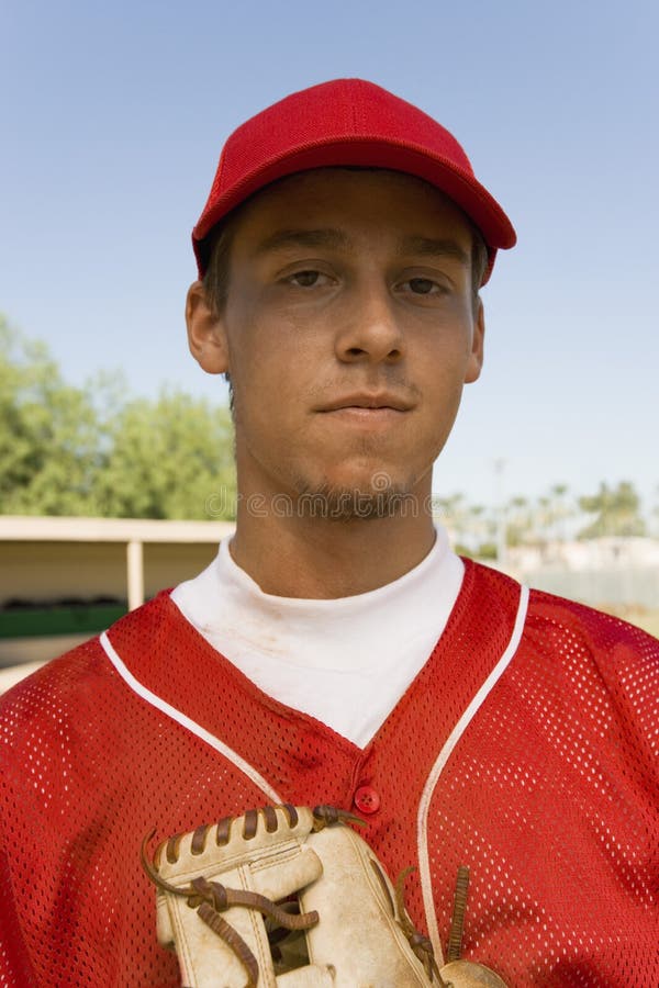 Young Baseball Pitcher Playing on Field Stock Image Image of baseball