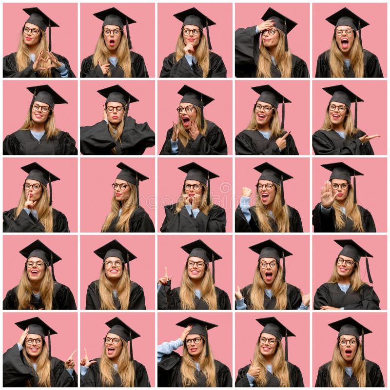 Young beautiful blonde woman with graduation cap stock image Young beautiful blonde woman with graduation cap stock image