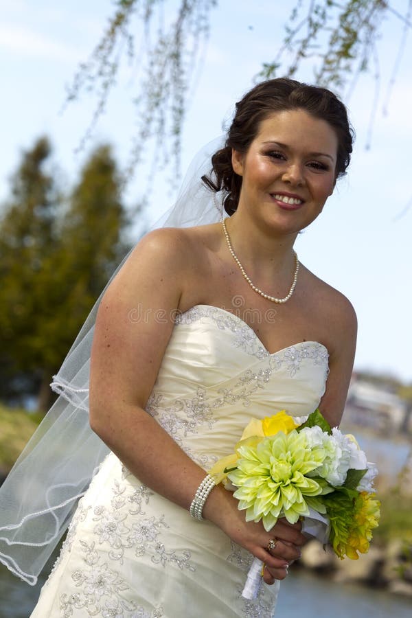 Young Beautiful Bride stock image. Image of beautiful - 24658187