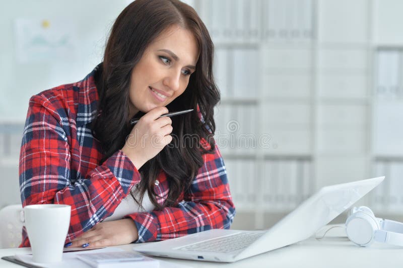 Young Beautiful Brunette Woman Stock Image - Image of building ...