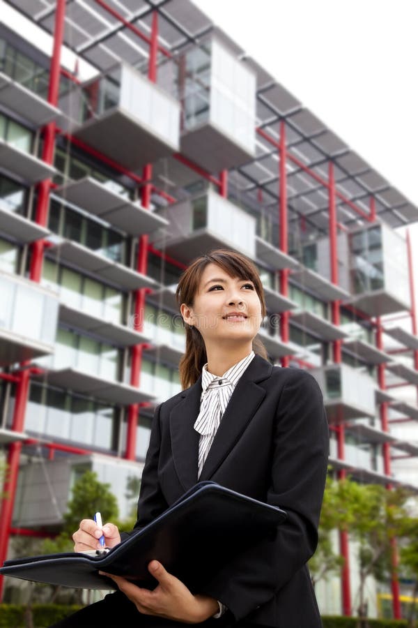 Young beautiful business woman