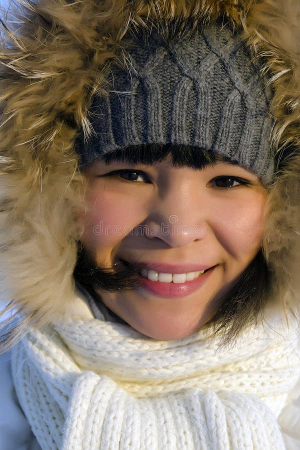 Young beautiful Chukchi woman