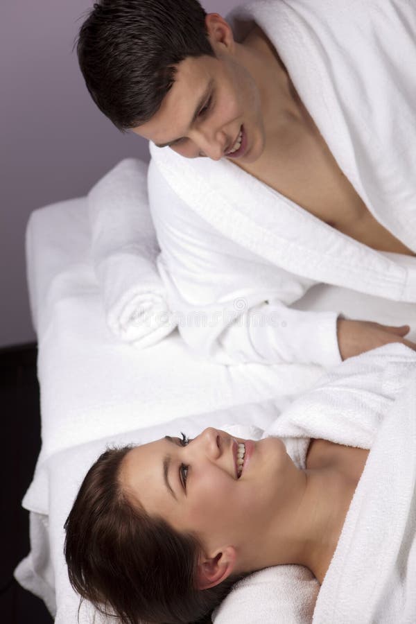 Young Beautiful Couple in the Spa