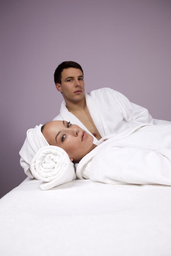 Young Beautiful Couple in the Spa