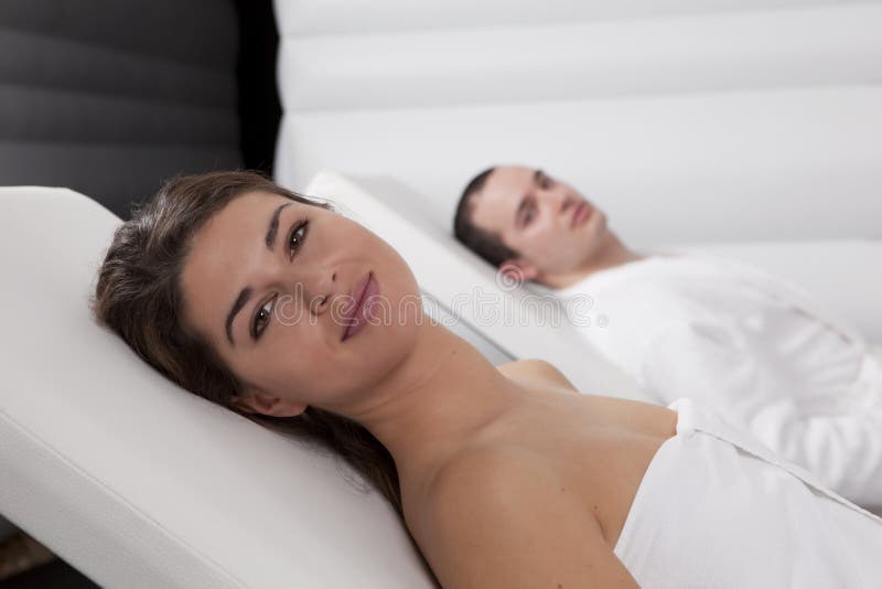 Young Beautiful Couple in the Spa