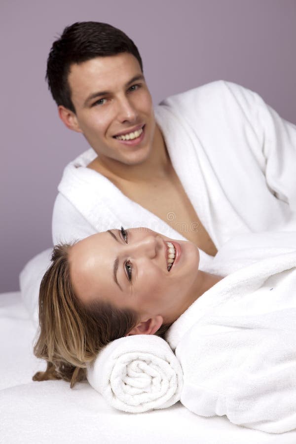 Young Beautiful Couple in the Spa