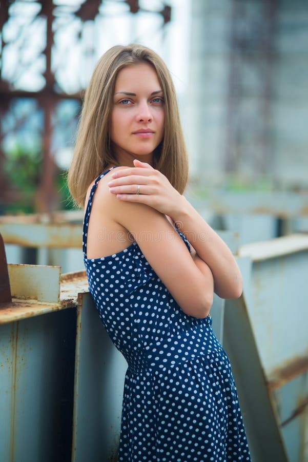 Young Beautiful Girl in a Sundress Stock Photo - Image of girl, model ...