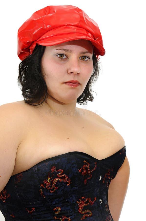 Young beautiful large woman stock photos