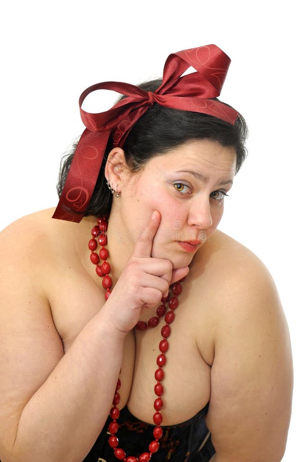 Young beautiful large woman royalty free stock images