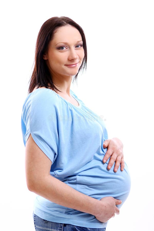 Young and beautiful pregnant woman