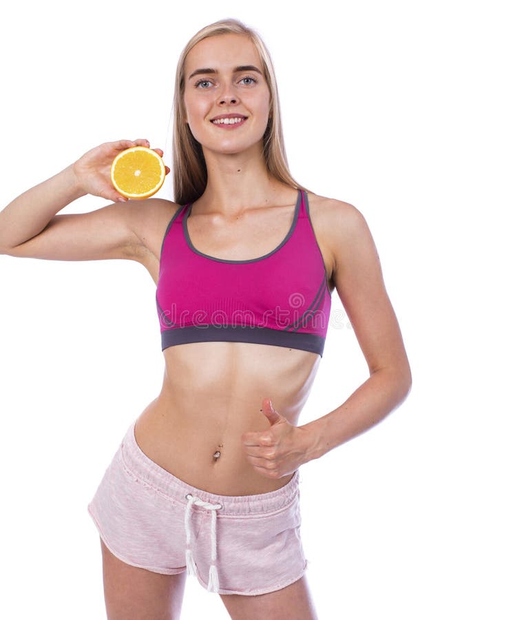 Sexy Young Woman Orange Panties Stock Photos - Free & Royalty-Free