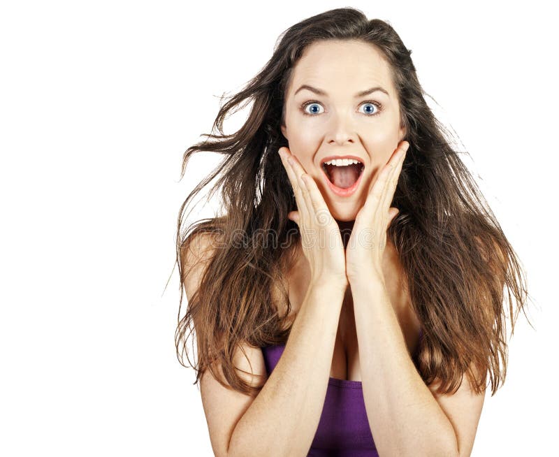 Young Beautiful Surprised Woman Stock Image Image 15424441 