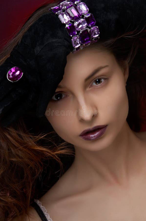 Young beautiful woman with jewelry