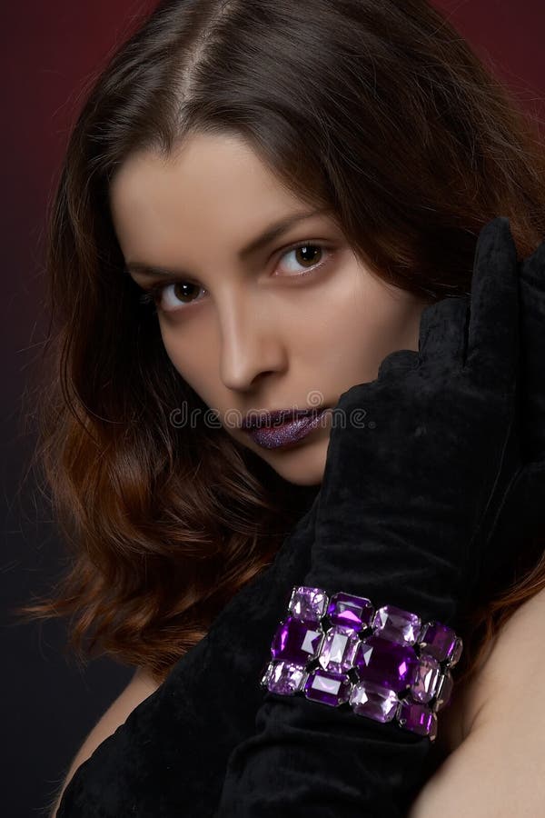 Young beautiful woman with jewelry