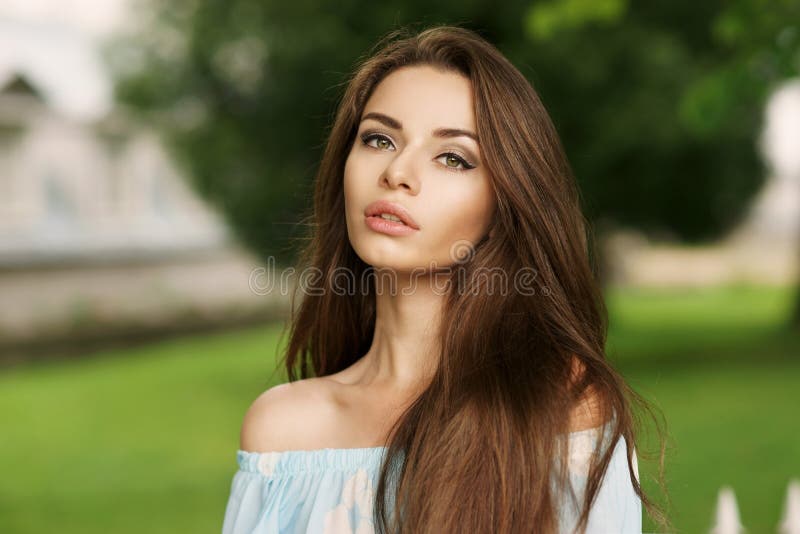 Young beautiful woman stock photo. Image of girl, alone - 73414468