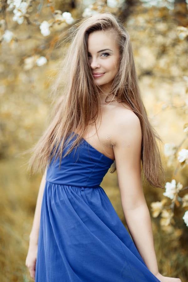 Young Beautiful Woman - Outdoor Portrait Stock Image - Image of ...