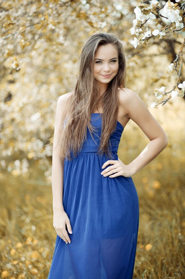 Young Beautiful Woman - Outdoor Portrait Stock Image - Image of park ...