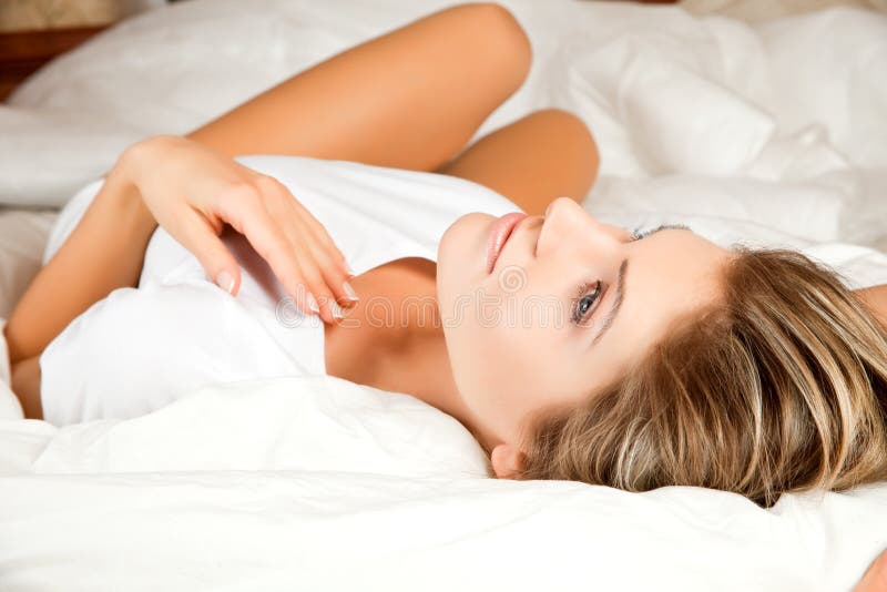 Young beauty woman daydreaming