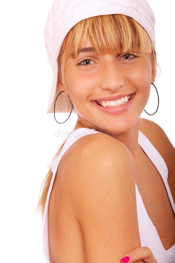Young Beauty Woman Wearing Baseball Cap Stock Photo Image of