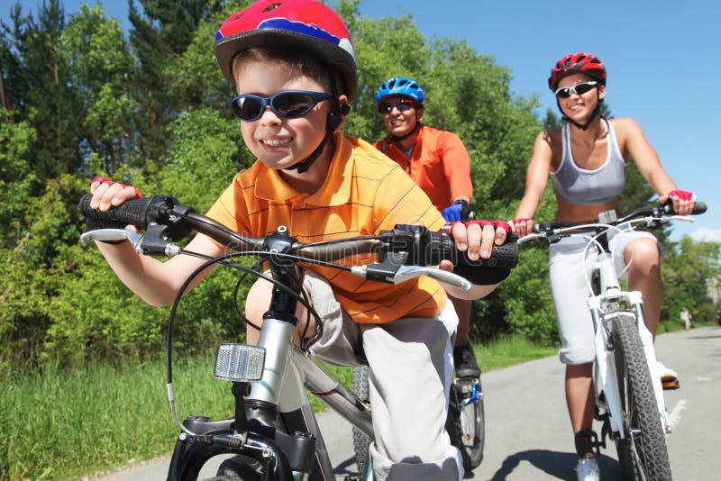 Bicyclist in park stock image. Image of outside, riding - 34413015