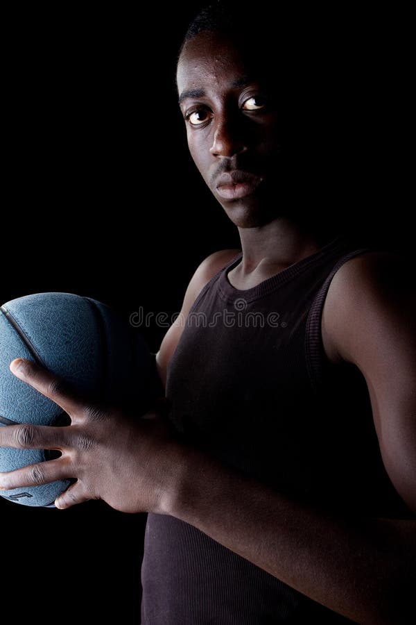 Young black Basketball player