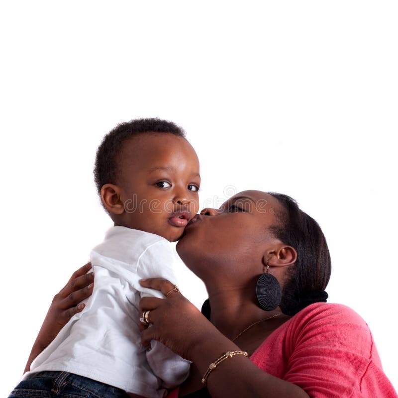 Young black family