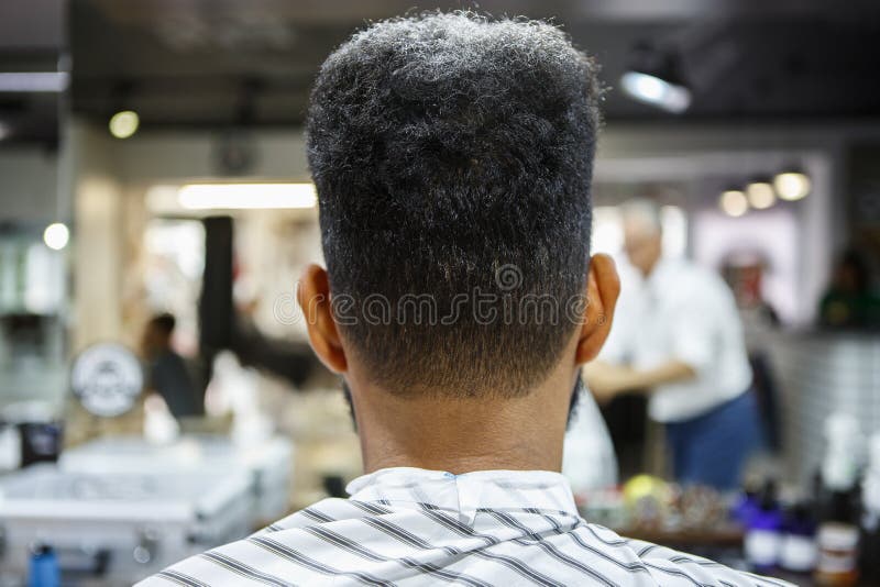 Young Black Man Client Get New Haircut in Barbershop Stock Image - Image of  beauty, comb: 125816361