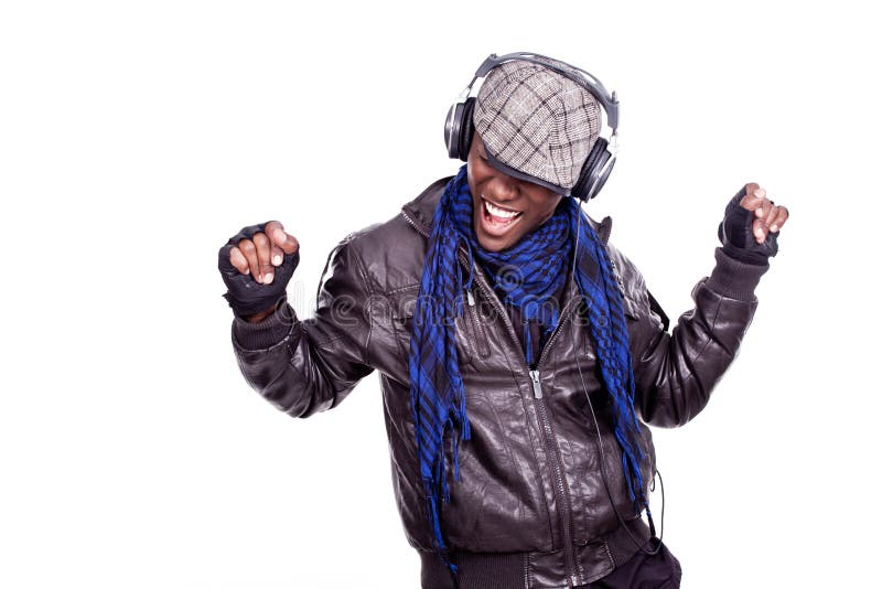 Young Black men dancing stock image. Image of happy, music 23776953