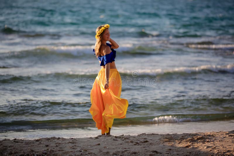 Blonde girl in bikini with beach ball - wide 10