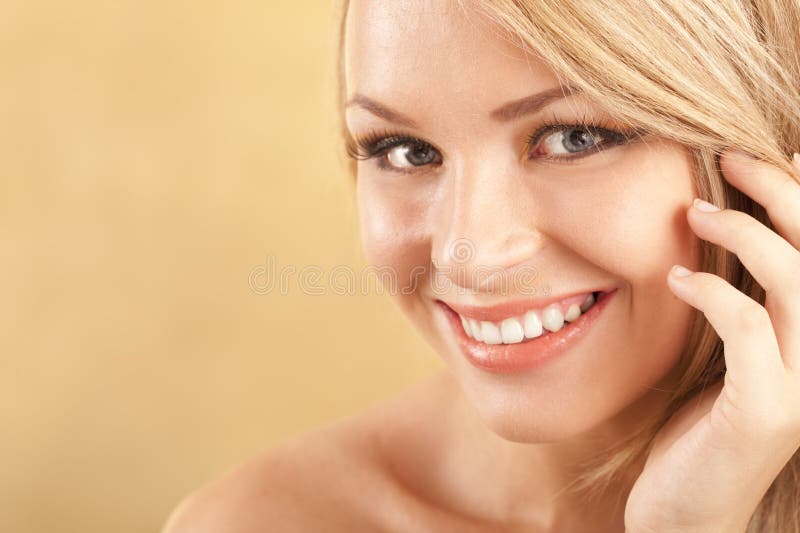 Young blonde girl with long hair