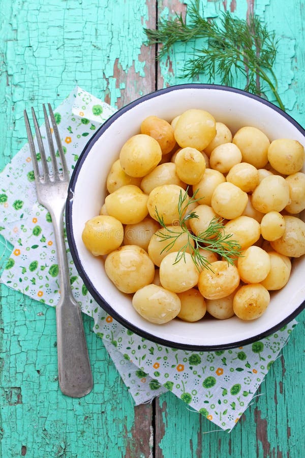 Young Boiled Potatoes with Butter Stock Photo Image of fried, eating