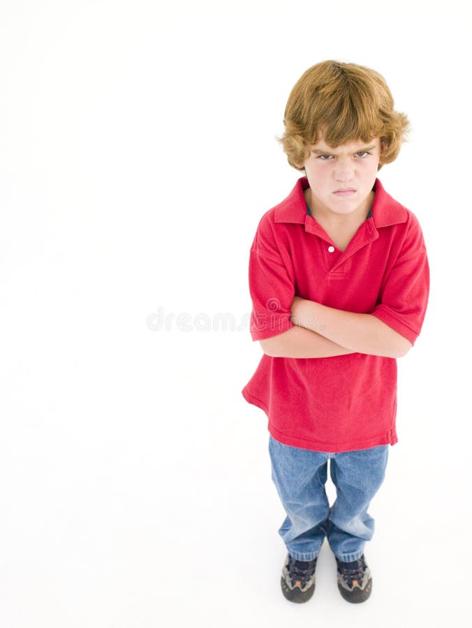 Young Boy with Arms Crossed Stock Photo Image of expression, cross 5945828