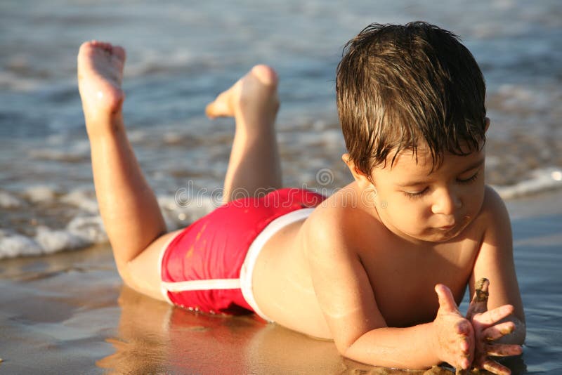 Young boy at the beach