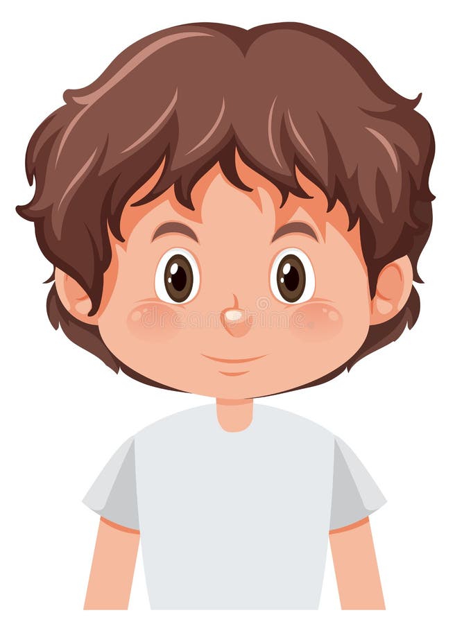 Young boy with brown hair stock vector. Illustration of clipart - 140641892 Young boy with brown hair stock vector. Illustration of clipart - 140641892