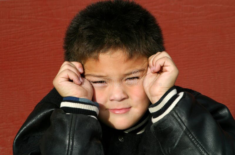 Young Boy Confused stock photography