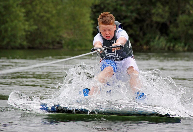 Young Boy Doing Wakeboarding / Surfing Editorial Image Image of surf